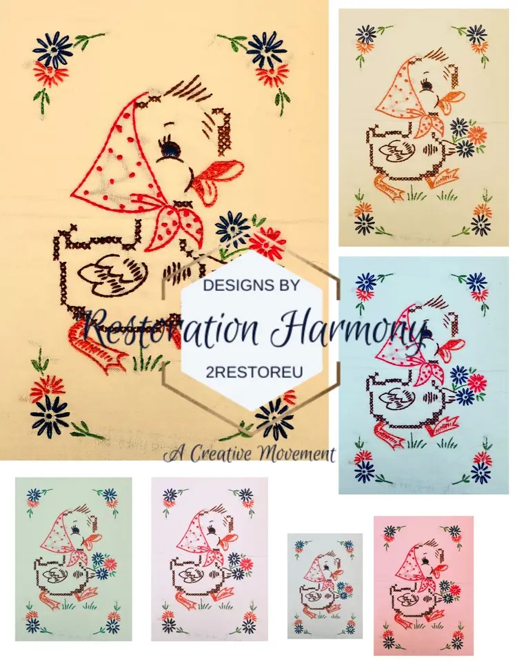 Spring Vintage Embroidery Digital Kit