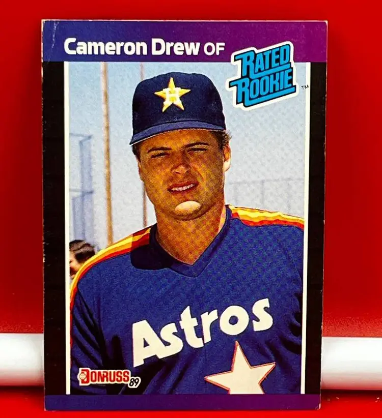 1989 Donruss Collector Baseball Trading Card Cameron Drew #30 Rated Rookie