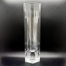 Waterford Lismore Diamond Shaped 11" Clear Crystal Vase Made In Ireland