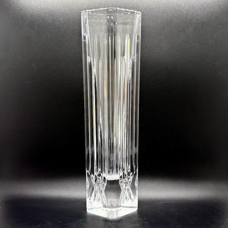Waterford Lismore Diamond Shaped 11" Clear Crystal Vase Made In Ireland