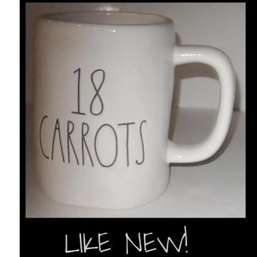 RAE DUNN '18 Carrots' Ceramic Mug, Easter. Like New!