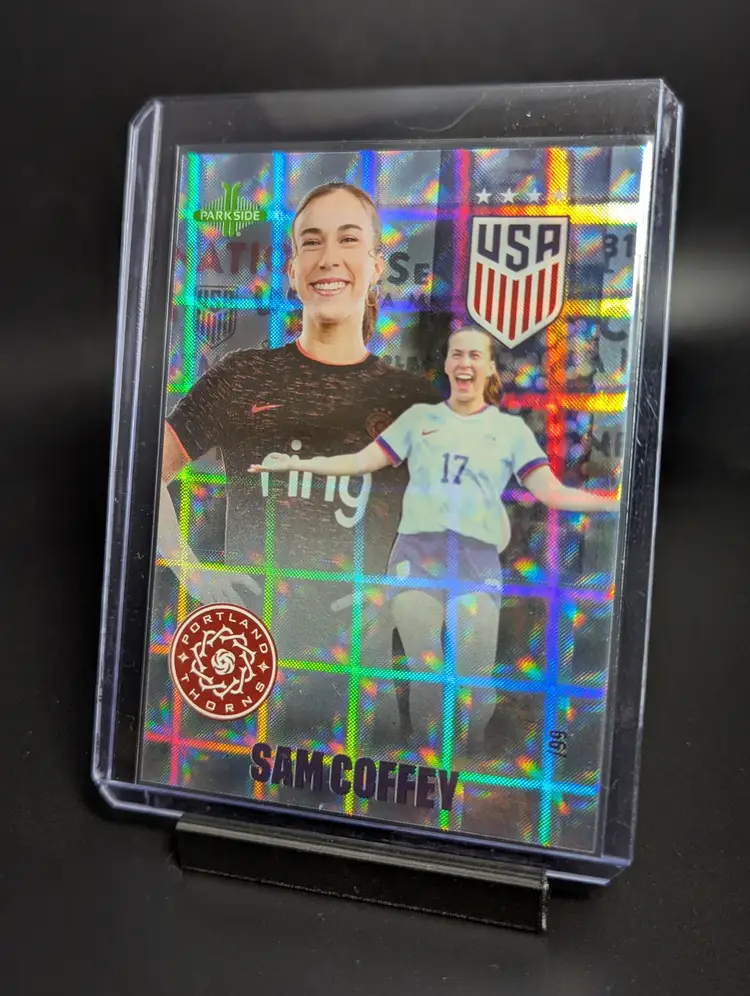 2025 Parkside NWSL/USWNT Club and Country Sam Coffey Laser Foil /99 Portland Thorns