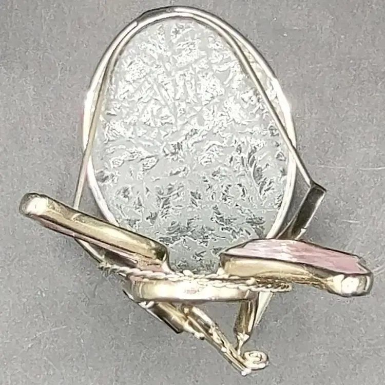 Vtg Stained Glass Singing Angel Tea Light Holder