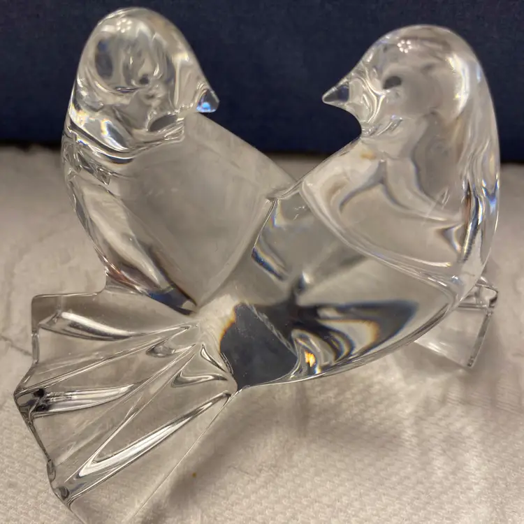 BACCARAT CRYSTAL LOVEBIRDS OR LOVING DOVES