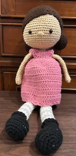 Hand Crocheted Doll 20 inches long