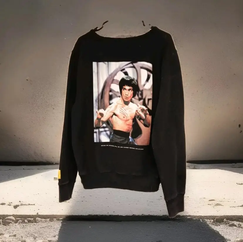 Bruce Lee Mens Size M SHOE PALACE The Dragon Pull Over Sweatshirt Graphic Print