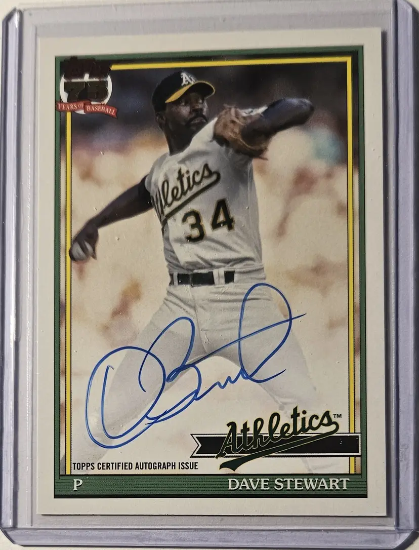 2026 Topps Series 1 1991 Dave Stewart Auto