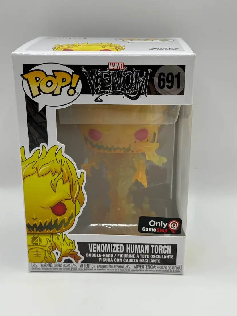 Funko Pop! Vinyl: Marvel Venomized Human Torch #691 Gamestop Exclusive Protector
