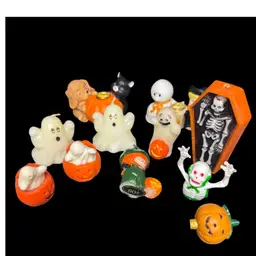 Vintage 11-Piece Halloween Candles-Pencil Toppers-Candle Holders