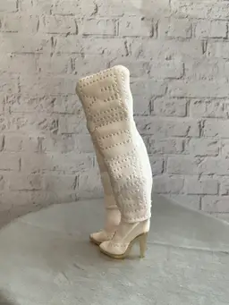Tall White Minibrand Boots