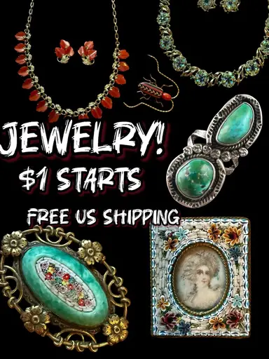 Micro Mosaics, Native American Silver, Thermoset, Rhinestone