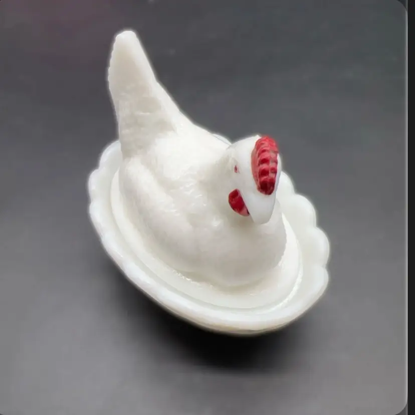 Milk glass large salt cellar