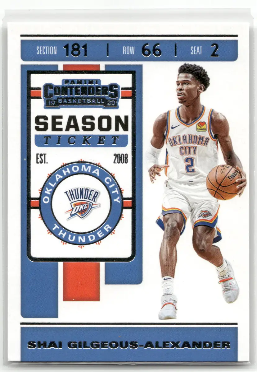 2019 Panini Contenders Shai Gilgeous-Alexander Season Ticket - Thunder