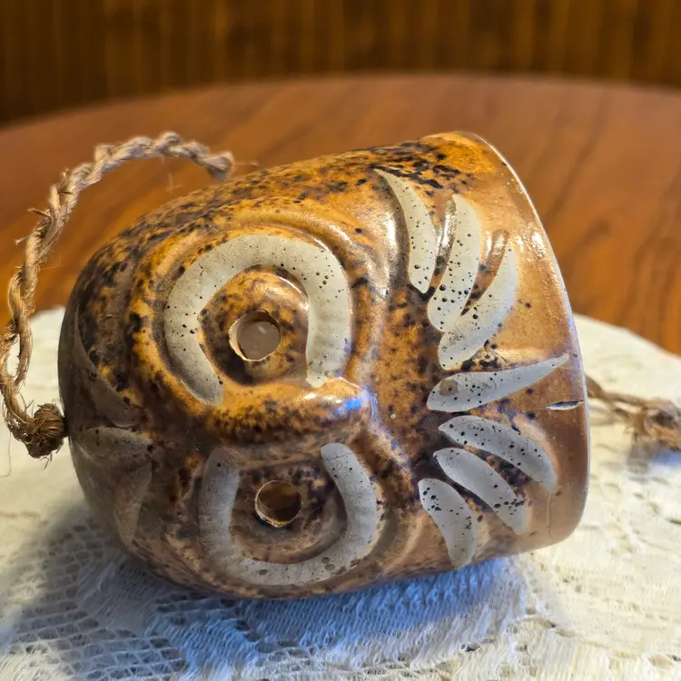 VTG Pottery Owl Hanging Art