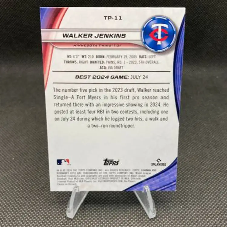 Walker Jenkins 2024 Bowman's Best Prospects #TP-11 - Minnesota Twins