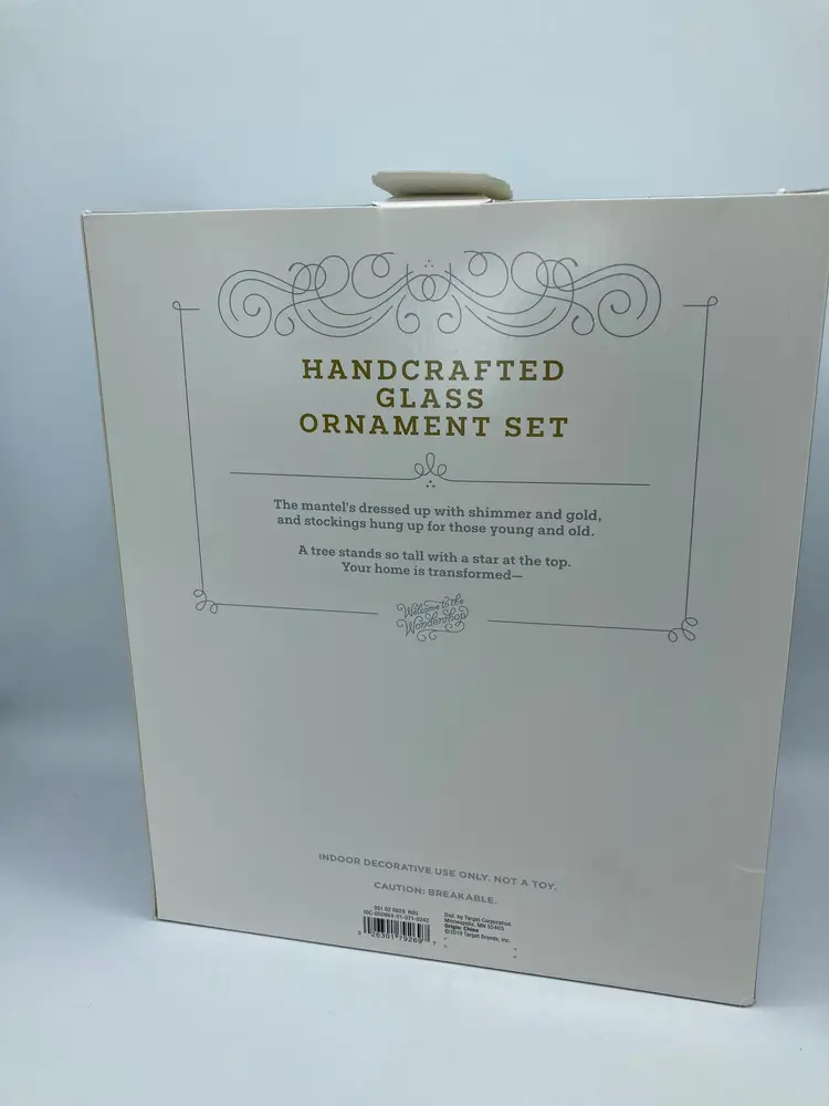 Wondershop Handcrafted Glass Ornament Set