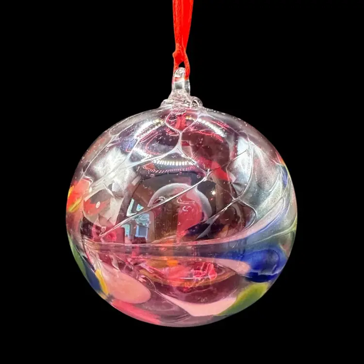 Handmade Glass Orb Ornament Made In Poland