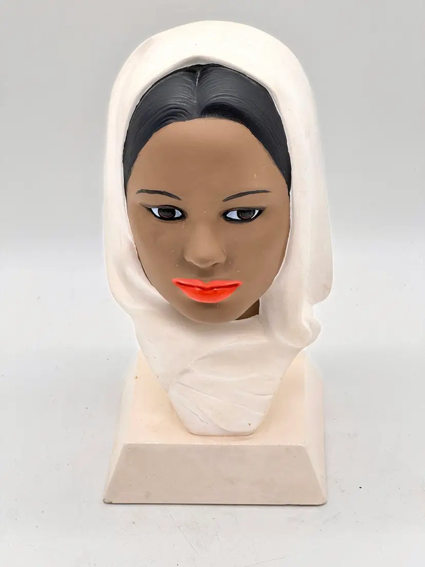 Lady Head Bust Vintage 11.5”H