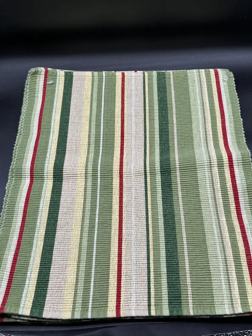 Striped Green Set If 4 Placemats