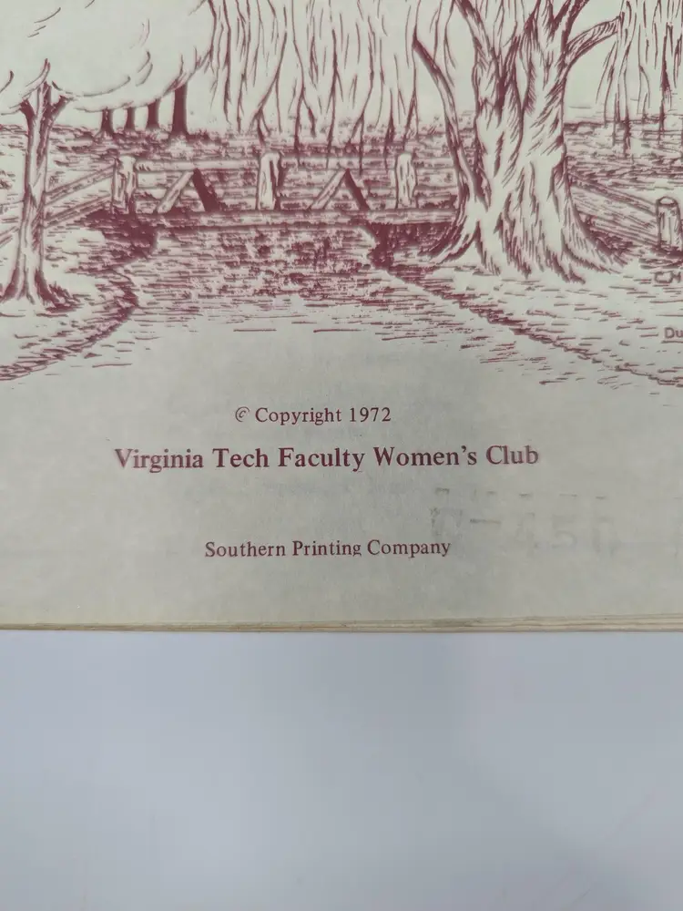 1972 Virginia Tech Faculty Women's Club Centennial Cookbook