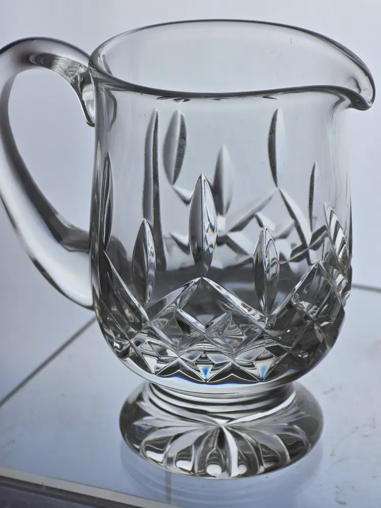 Signed Waterford CRYSTAL footed sugar and creamer Lismore