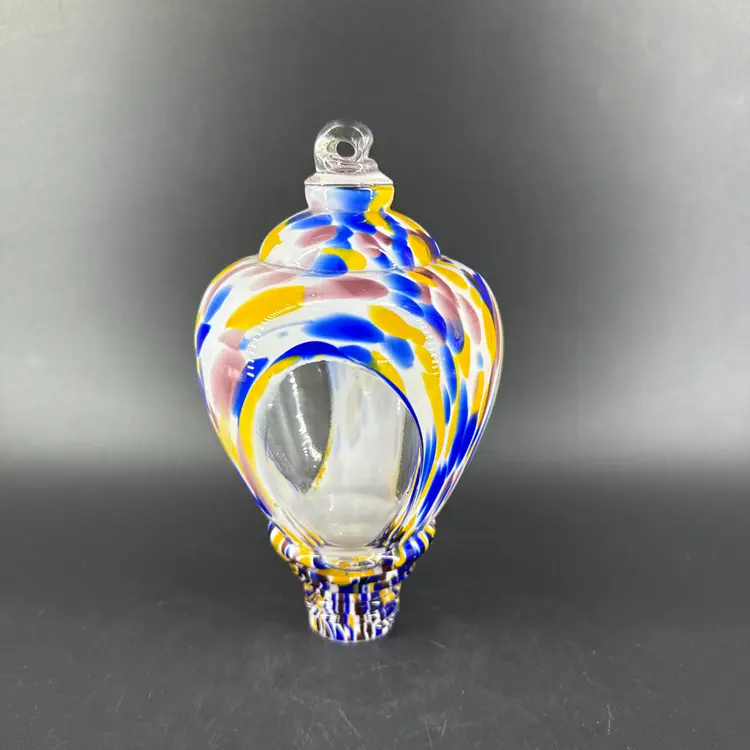 Blown Glass 8.25" Hummingbird Seed Feeder Top Only