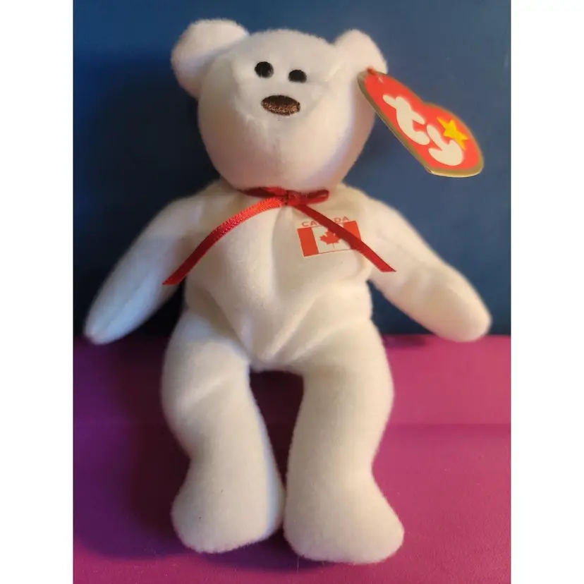 McDonalds Ty Teenie Beanie Babies Maple The Bear Canada 1993 RARE