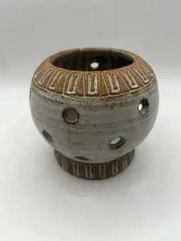 Vintage Los Artesanos Pottery Candle Holder Puerto Rico