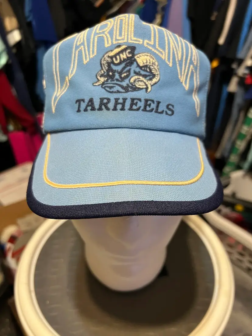 Vintage UNC Thee Strip Trucker SnapBack Hat