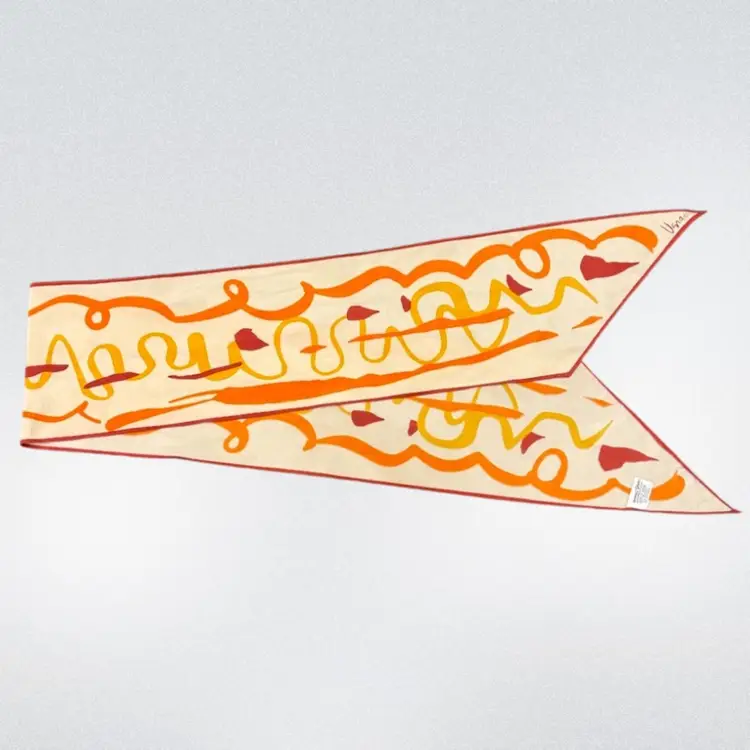 Long, Thin Vera Neumann Squiggle Scarf