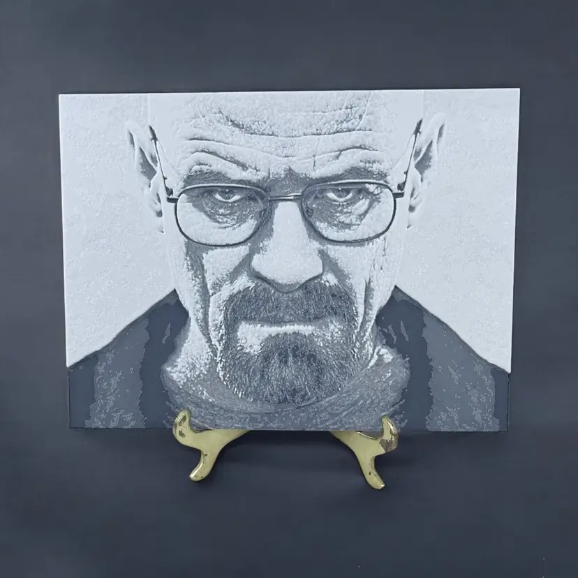 Walter White Heisenberg Wall Art, Breaking Bad, Wall Art, Textured Art