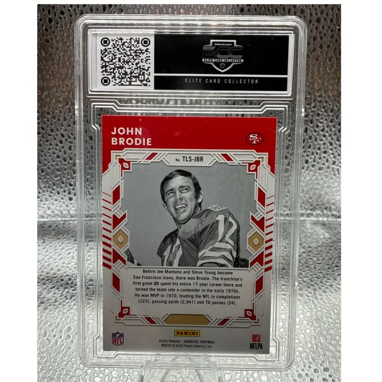 2024 John Brodie Panini Donruss Football Legend Series TLS-JBR 49ers ECC 9