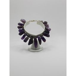 Polished Amethyst Gemstone Bracelet