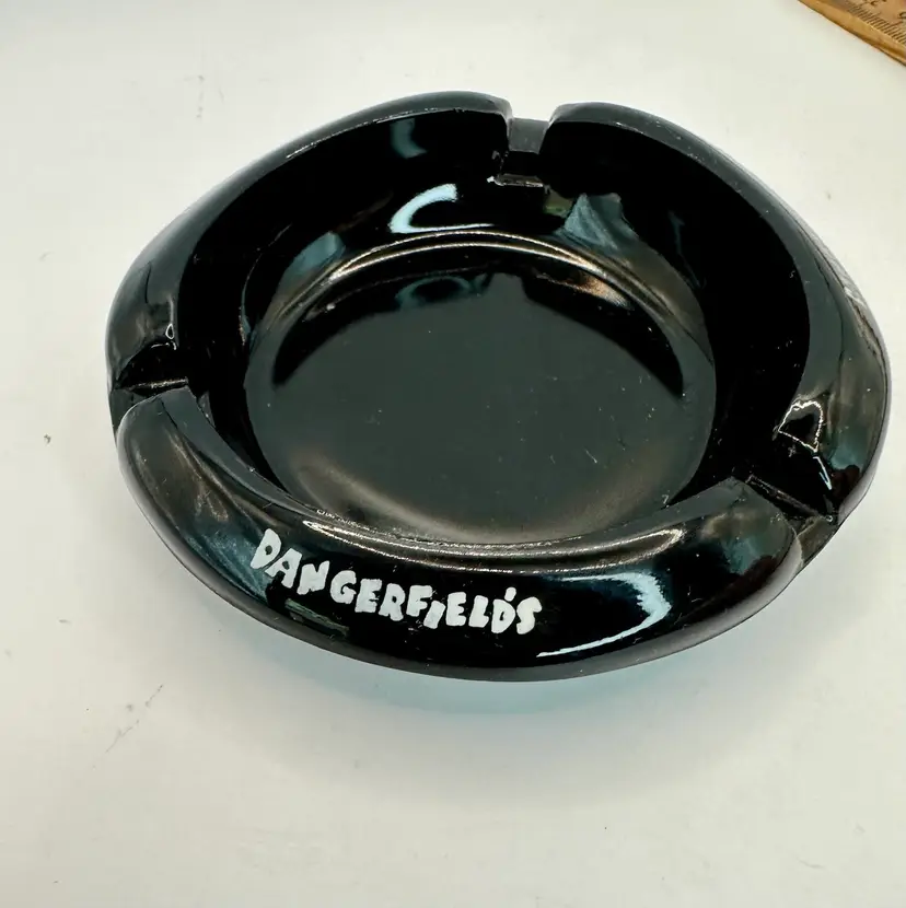VINTAGE DANGERFIELD'S COMEDY CLUB NEW YORK CITY GLASS ASHTRAY