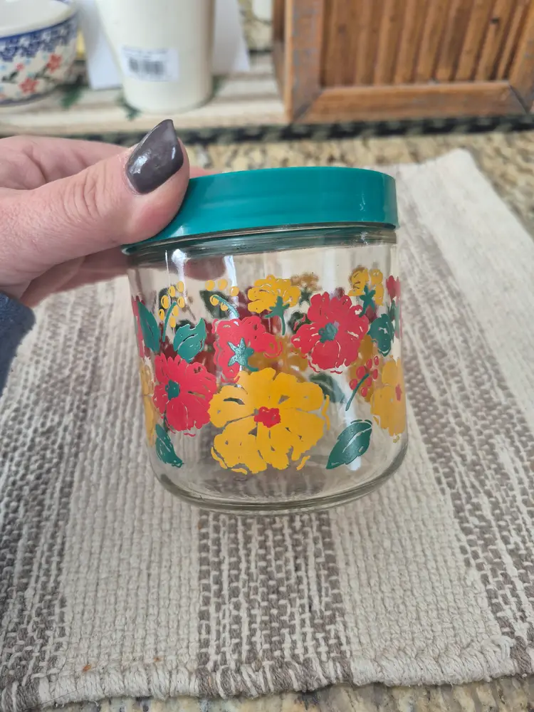 Vtg Westinghouse glass floral jar