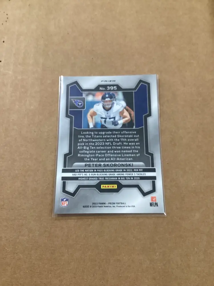 2023 Panini Prizm Peter Skoronski Orange Lazer - Titans RC ⚔️
