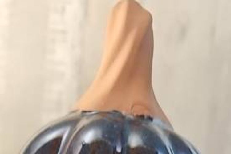 Signed Ceramic Pumpkin – Vintage Handmade Glazed Fall Decoration (2018)