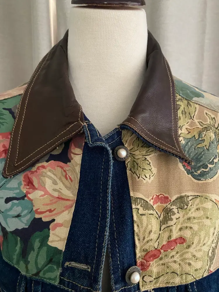 1980’s/90’s Studiowear Denim And Leather Jacket