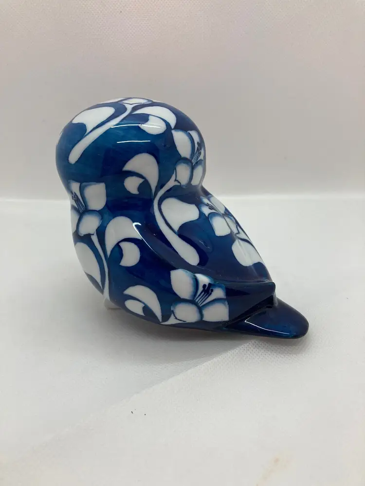 Vintage Porcelain Owl GALLO DESIGN, Hand Painted, Camelia, Villeroy & Boch,  Collectable Artwork Good Quality