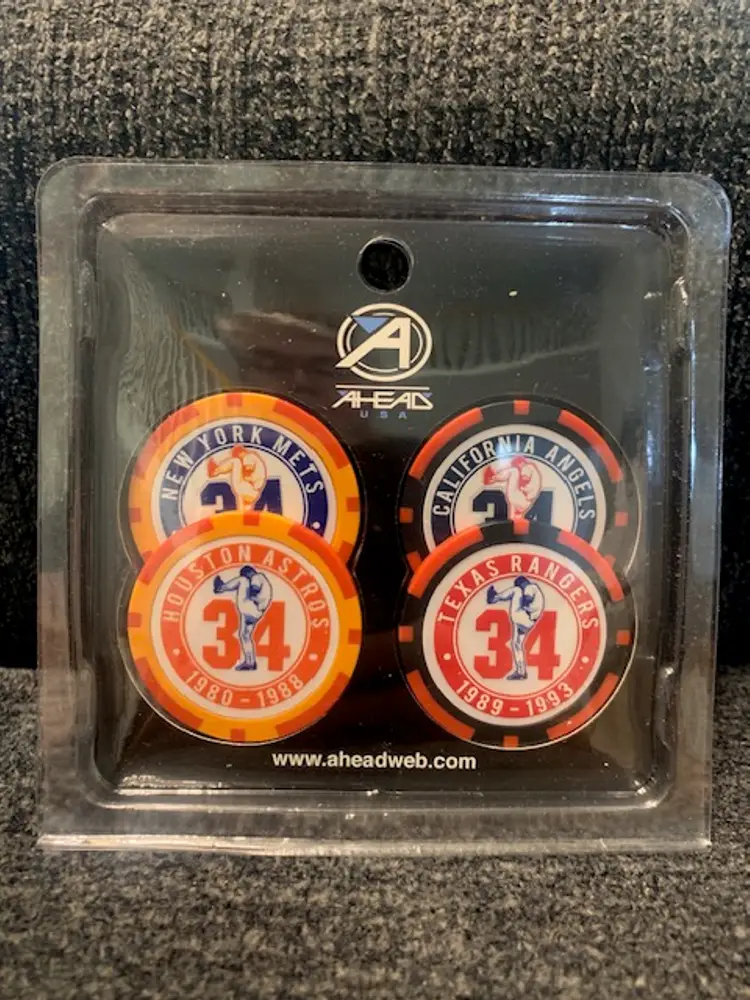 Nolan Ryan poker chip ball markers - *try and find this one elsewhere*