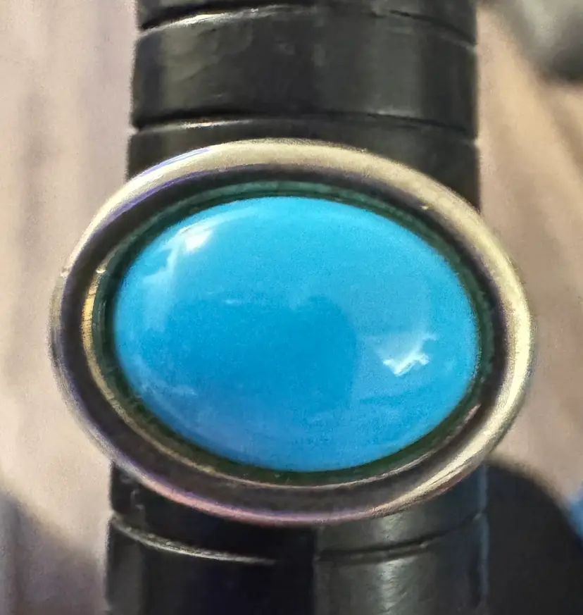 Jay King Desert Rose Trading Company Turquoise Sterling Silver Ring Size 10