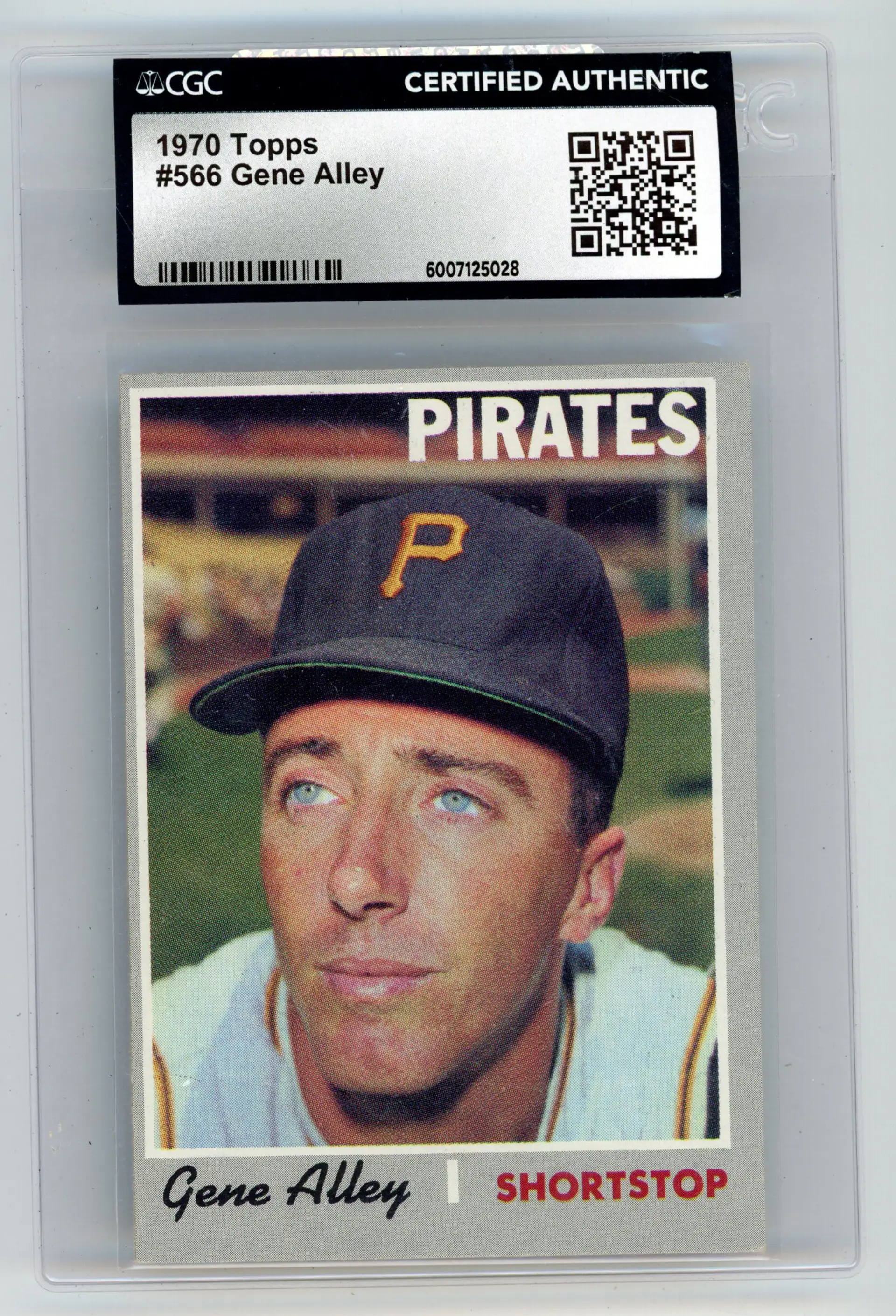 1970 Topps GENE ALLEY #566 PIRATES CGC Authentic