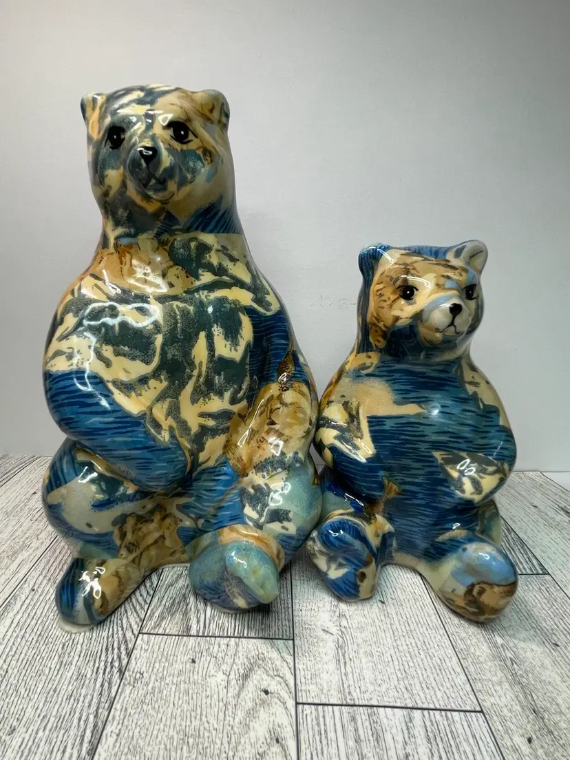 (rare?) Mikasa Ceramic Polar Bear With Matching Baby