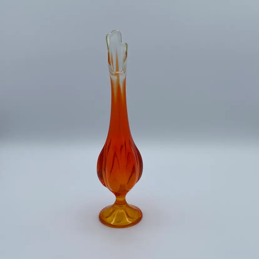 Viking persimmon six petal swung vase