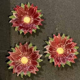 Vintage Ceramic Poinsettia Dishes
