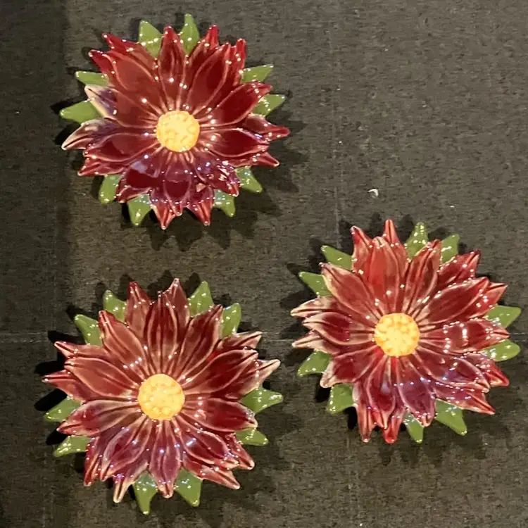 Vintage Ceramic Poinsettia Dishes