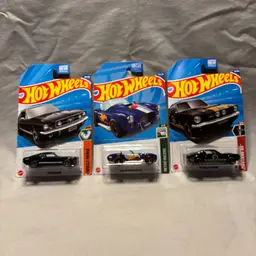 Lot of 3 Hot Wheels 67 Mustang, 67 Shelby GT500 and Shelby Cobra 427 S/C NEW