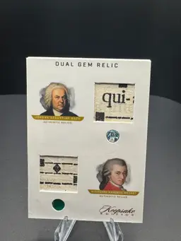 2023 Keepsake Premium Edition #DGR-17 Dual Gem Relic Mozart/Beethoven #6/18