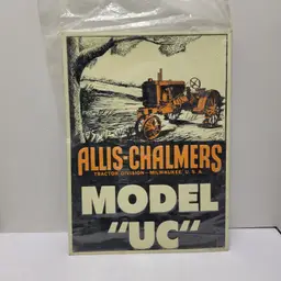 Allis Chalmers Model Uc 1991 Metal Sign