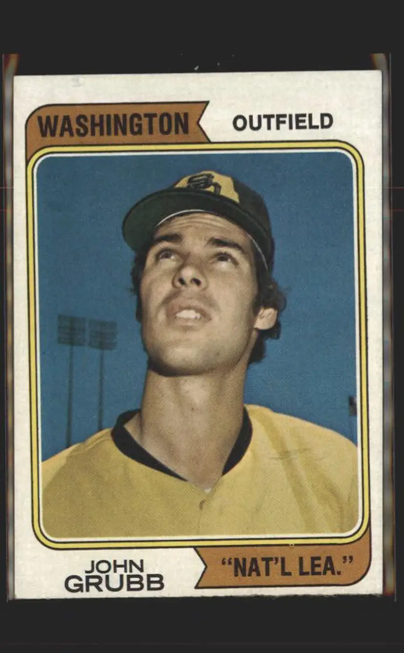 1974 Topps #32b John Grubb - (pk5) - San Diego Padres